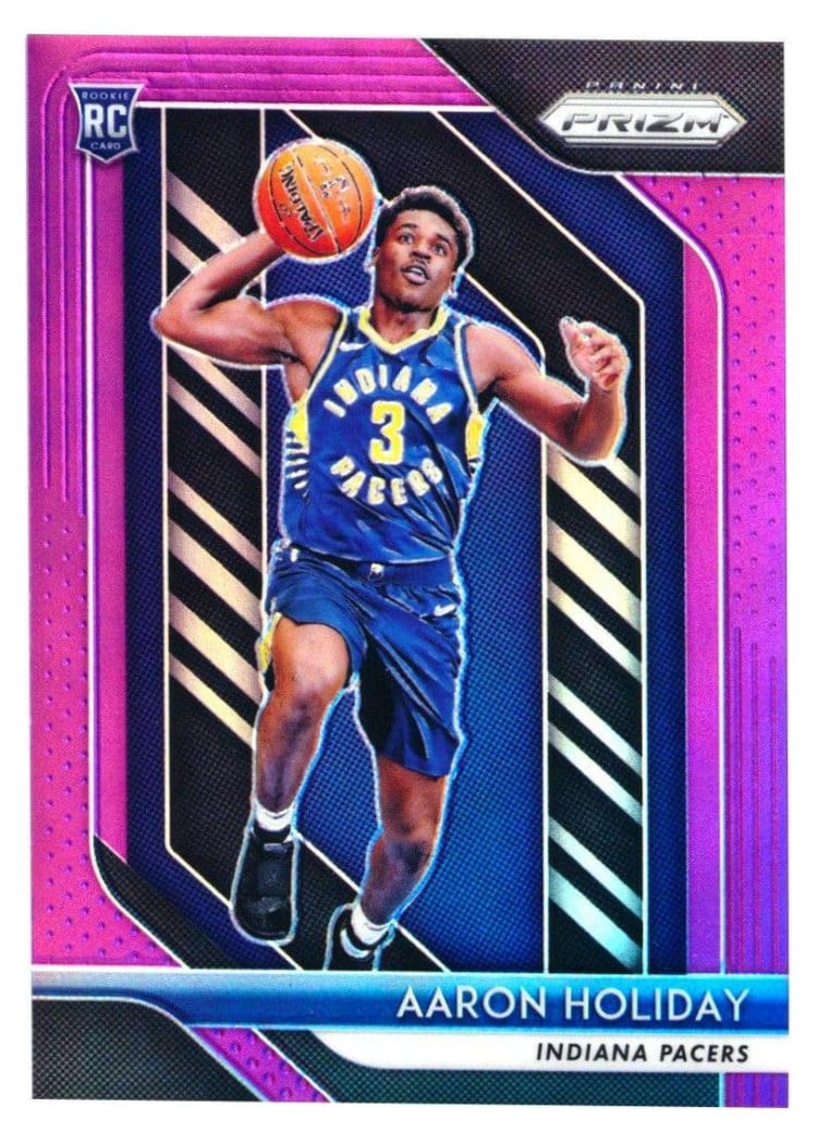 2018-19 Panini Prizm Base Set Aaron Holiday Purple Prizm #114 card