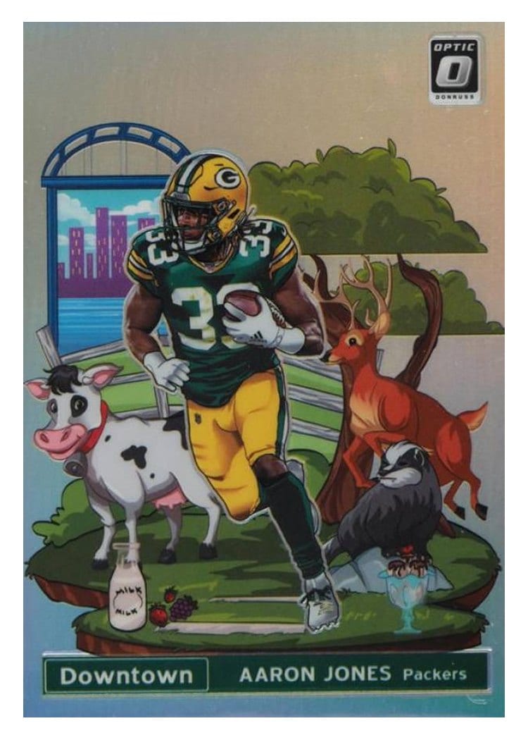 2020 Panini Donruss Optic Downtown Aaron Jones #DT-21 card