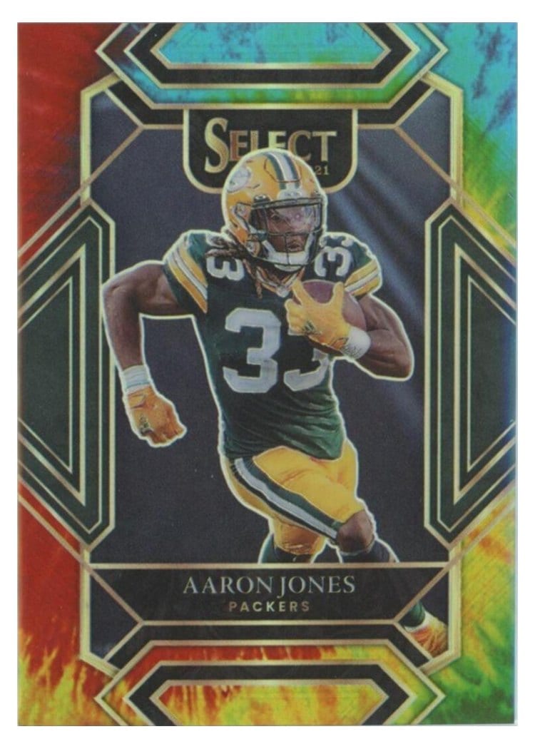 2021 Panini Select Base Set Aaron Jones Tie Dye #214 card