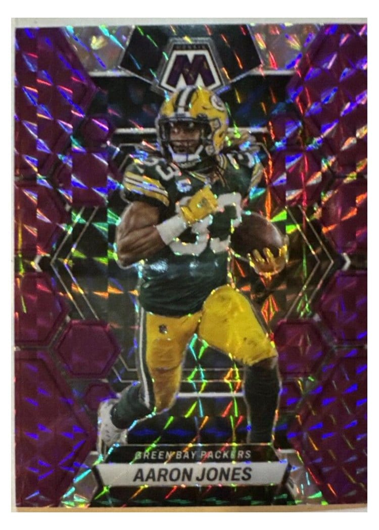 2023 Panini Mosaic Base Set Aaron Jones Purple #85 card