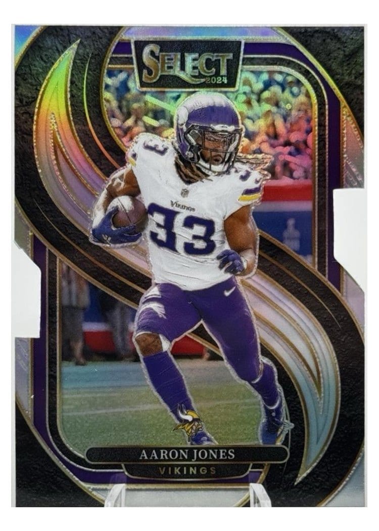 2024 Panini Select Base Set Aaron Jones Silver Prizm Die-Cut #102 card