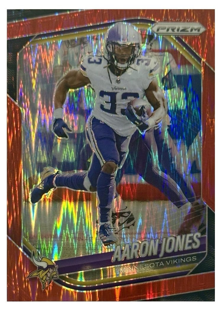2025 Panini Prizm Base Set Aaron Jones Red Flash #7 card