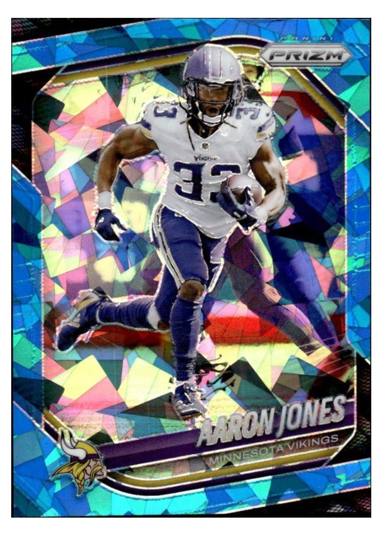 2025 Panini Prizm Base Set Aaron Jones Blue Ice #7 card