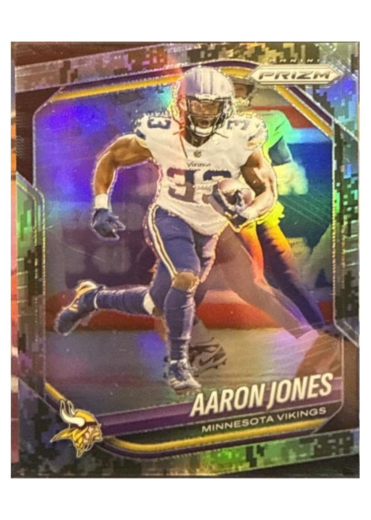 2025 Panini Prizm Base Set Aaron Jones Green Sparkle #7 card