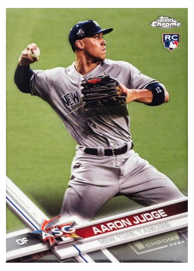 2017 Topps Chrome Update Base Set Aaron Judge #HMT40 card