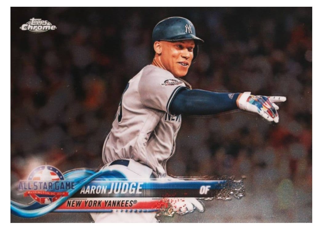 2018 Topps Chrome Update Base Set Aaron Judge #HMT70 card