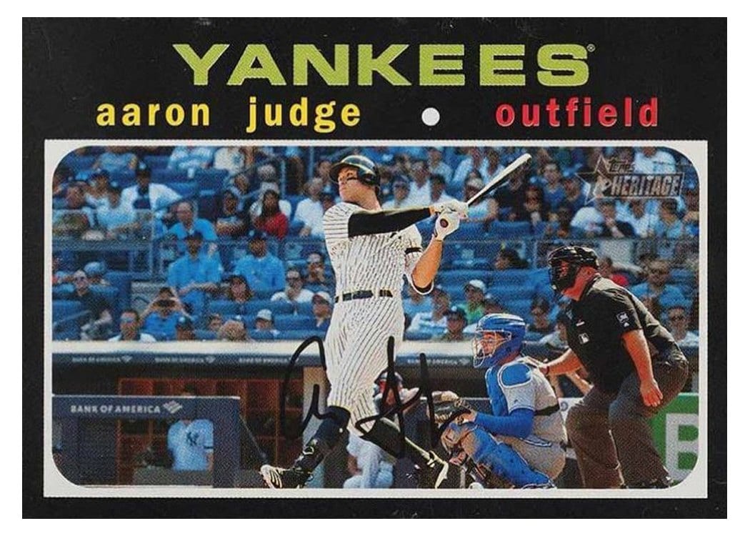2020 Topps Heritage Base Set Aaron Judge #395 card