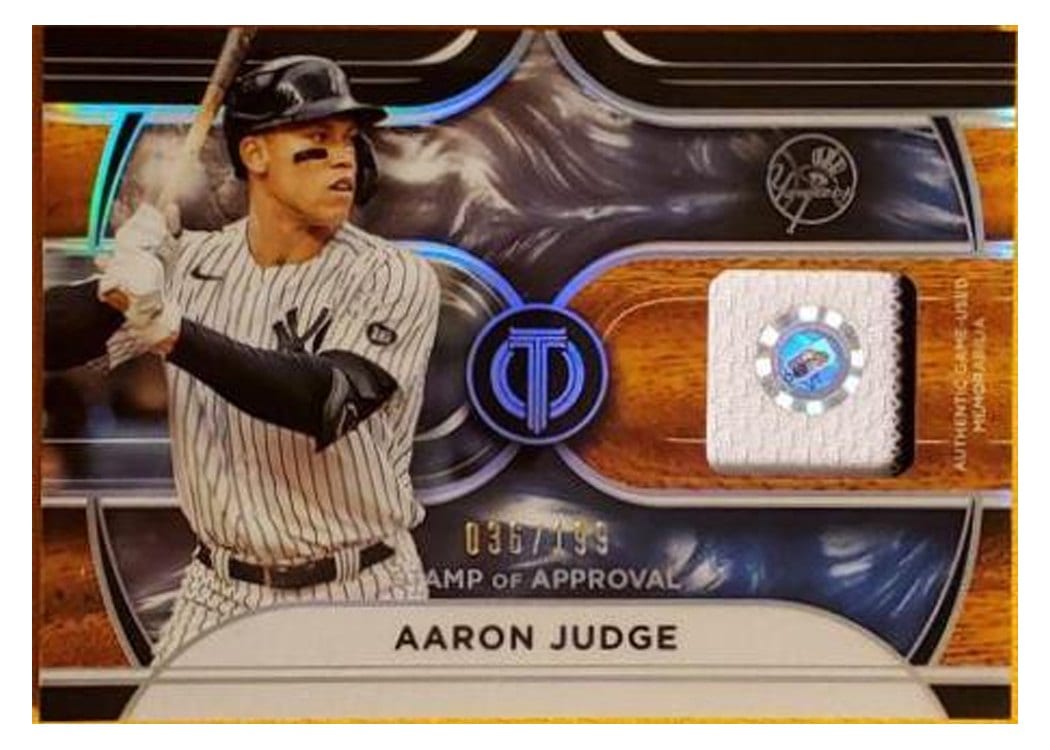 2022 Topps Tribute Stamp of Approval Aaron Judge #SOA-AJ card