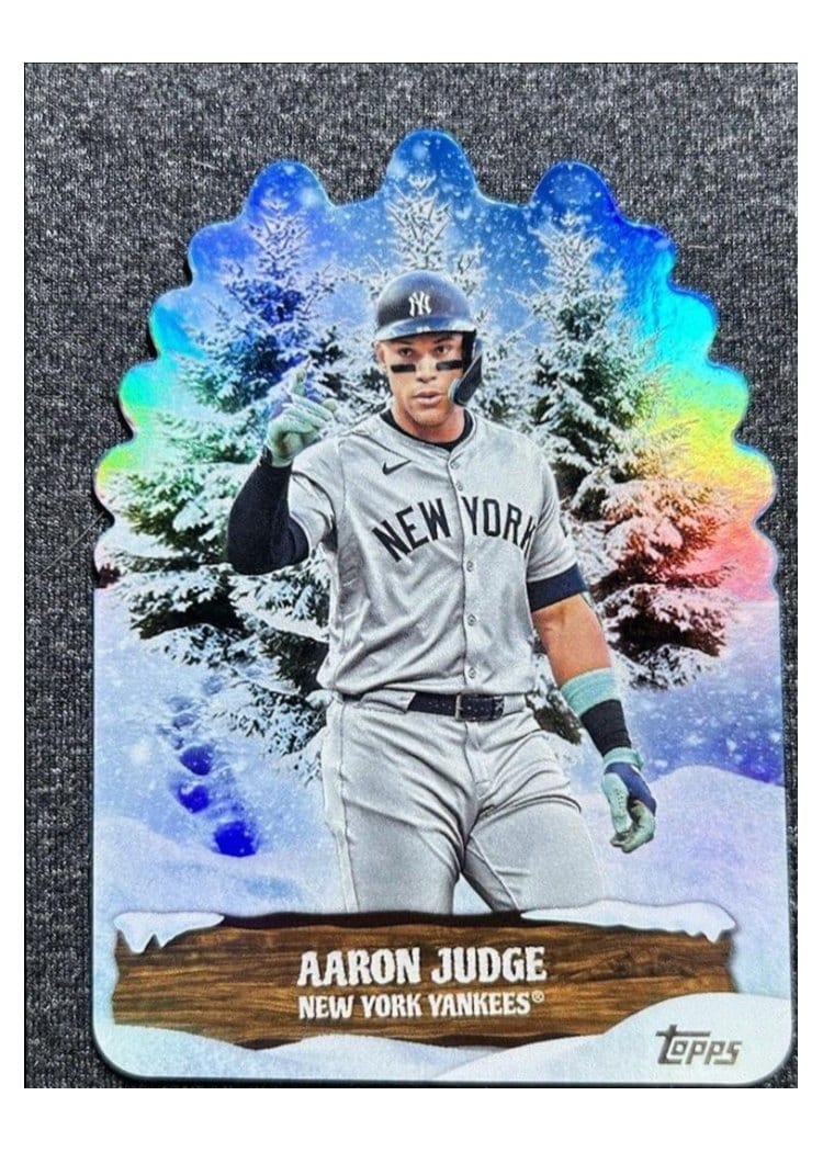 2024 Topps Holiday Evergreen Die Cuts Aaron Judge #EG-9 card