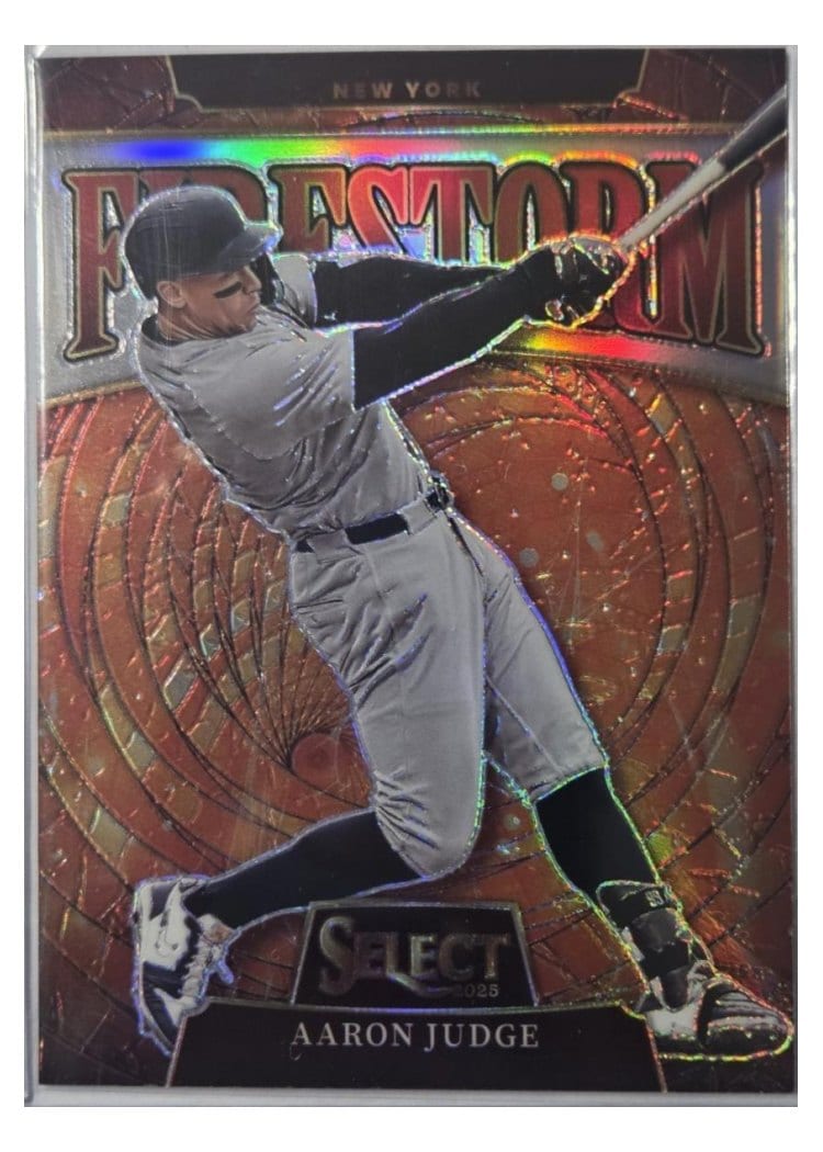 Aaron Judge 2025 Panini Select Firestorm card