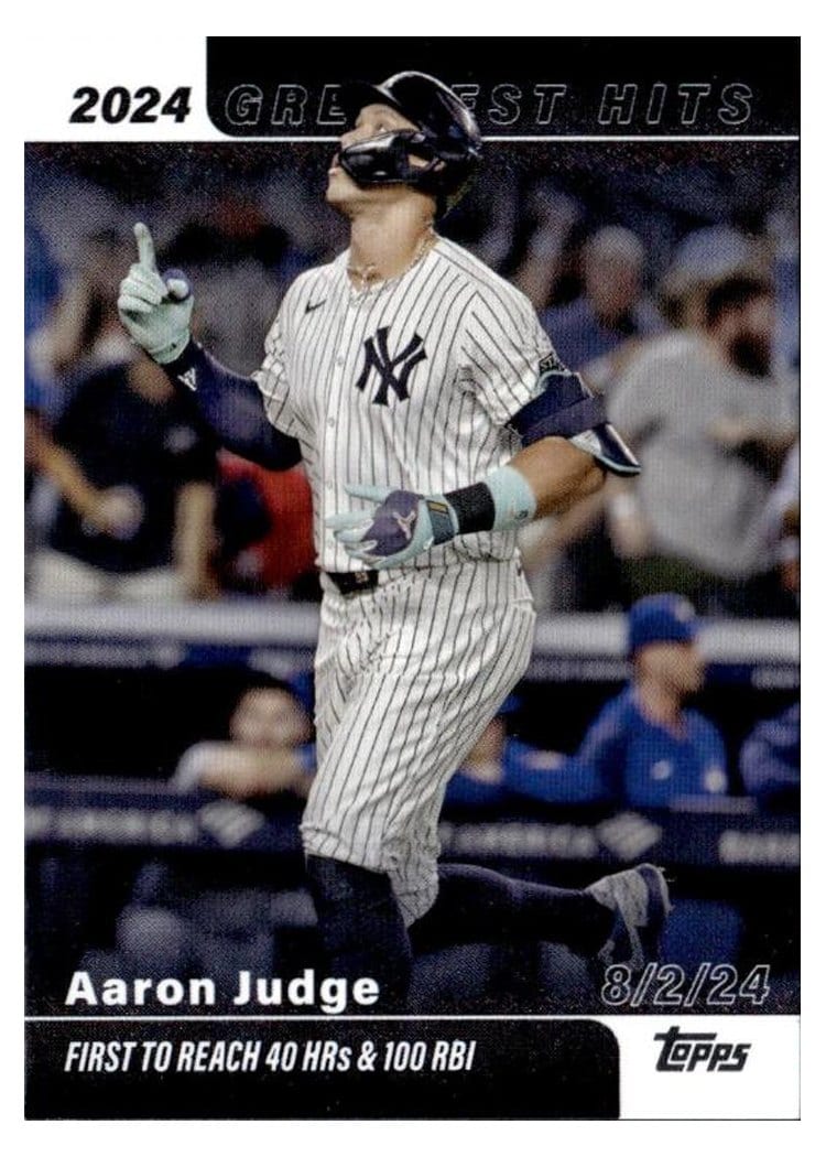 2025 Topps 2024 Greatest Hits Aaron Judge #GH-1 card