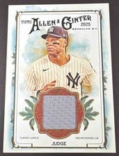2025 Topps Allen & Ginter Allen & Ginter Relics Aaron Judge #AGR-AJ