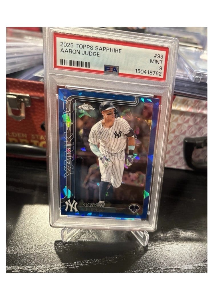 2025 Topps Chrome Sapphire Base Set Aaron Judge #99 card