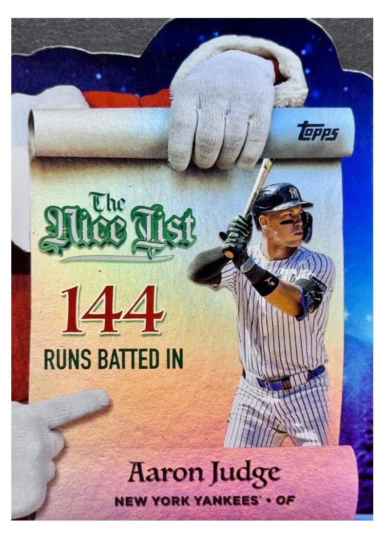 2025 Topps Holiday Making the Nice List Aaron Judge #MNL-6