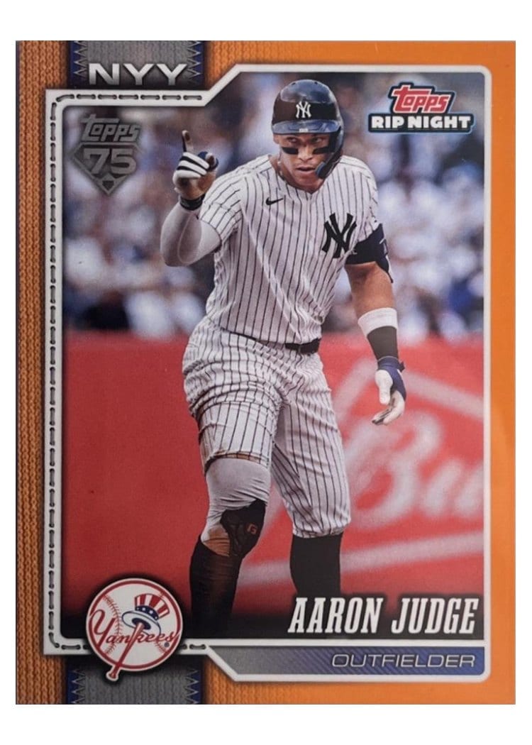 2026 Topps Aaron Judge Orange Sandglitter #1 card