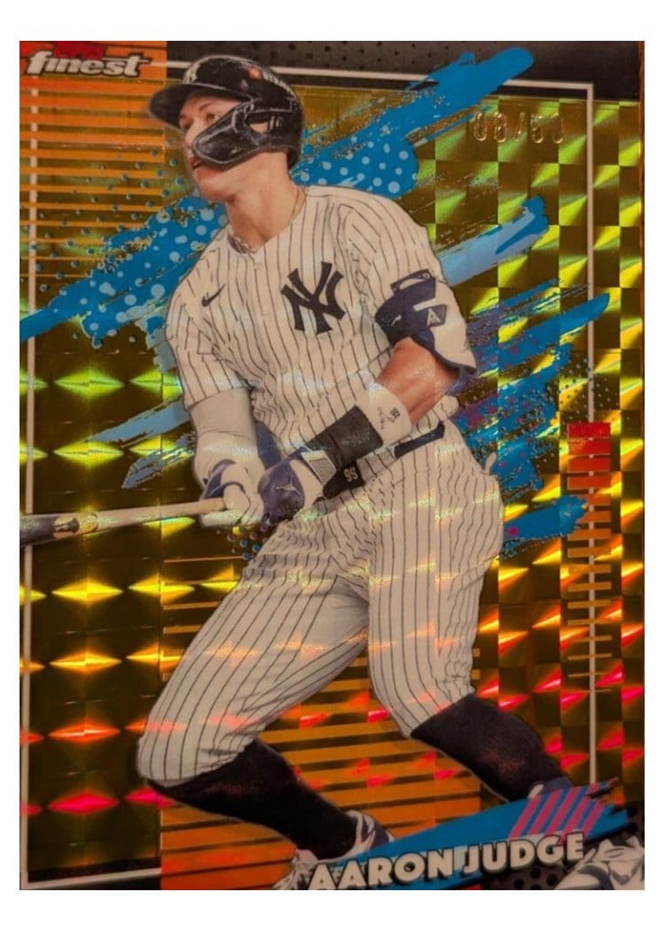 2026 Topps Finest Aaron Judge Gold Geometric Refractor #199 card