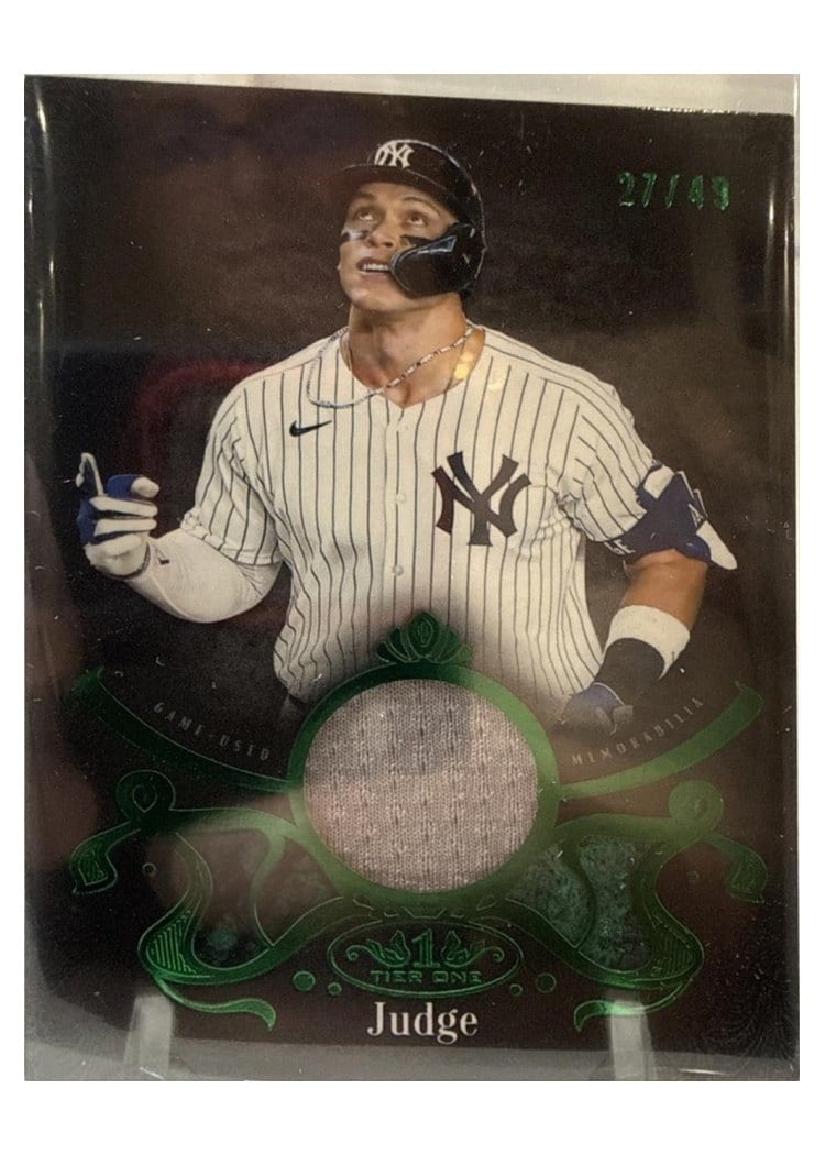 2026 Topps Tier One Shadow Relics Aaron Judge #SR-AJ card