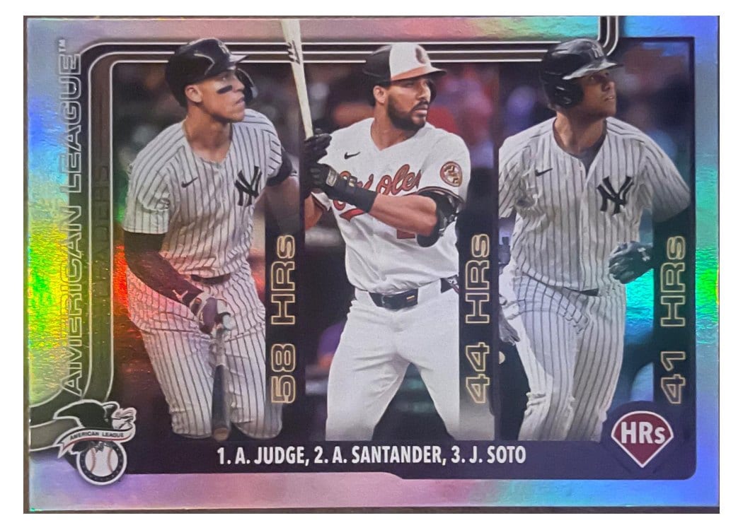 2025 Topps Aaron Judge / Juan Soto / Anthony Santander #79 card