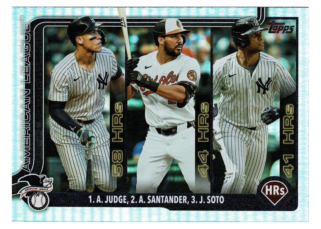 2025 Topps Aaron Judge / Juan Soto / Anthony Santander #79 card