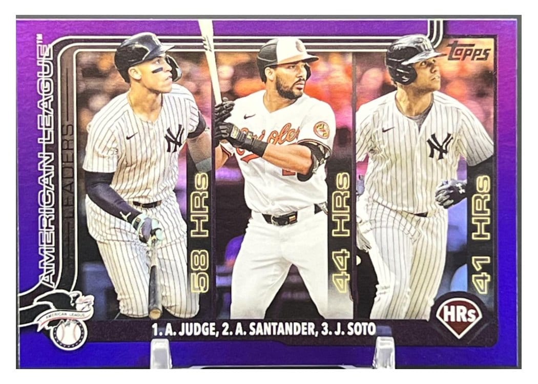2025 Topps Aaron Judge / Juan Soto / Anthony Santander #79 card