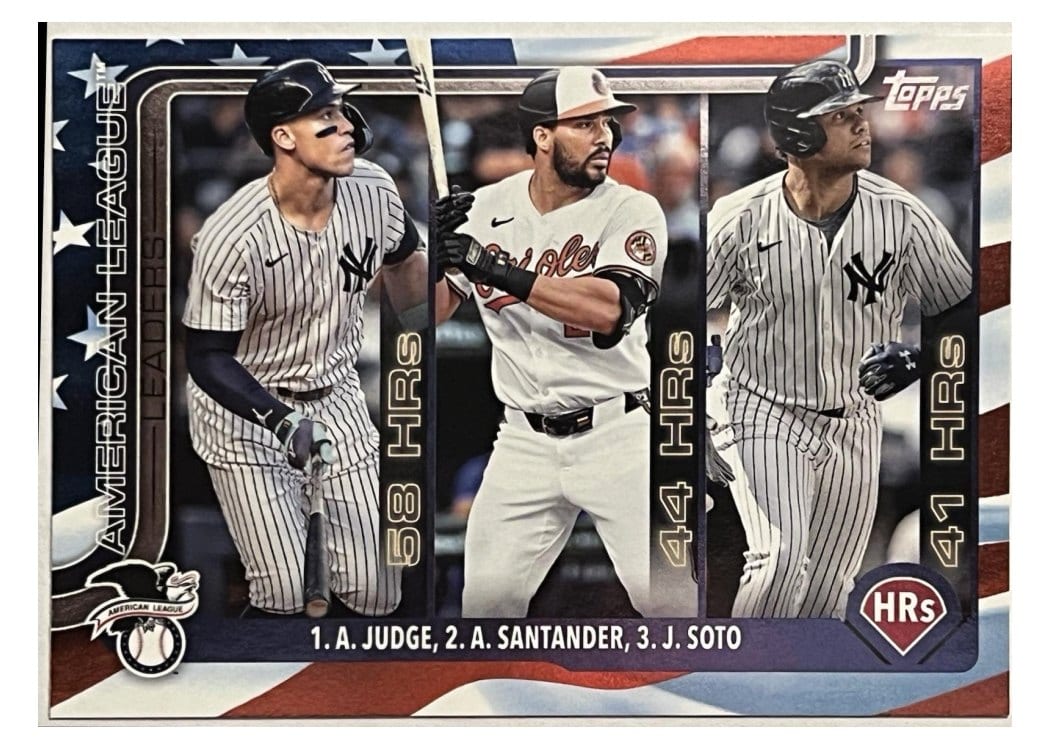 2025 Topps Aaron Judge / Juan Soto / Anthony Santander #79 card