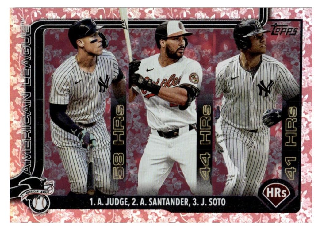 2025 Topps Aaron Judge / Juan Soto / Anthony Santander Flowers #79 card