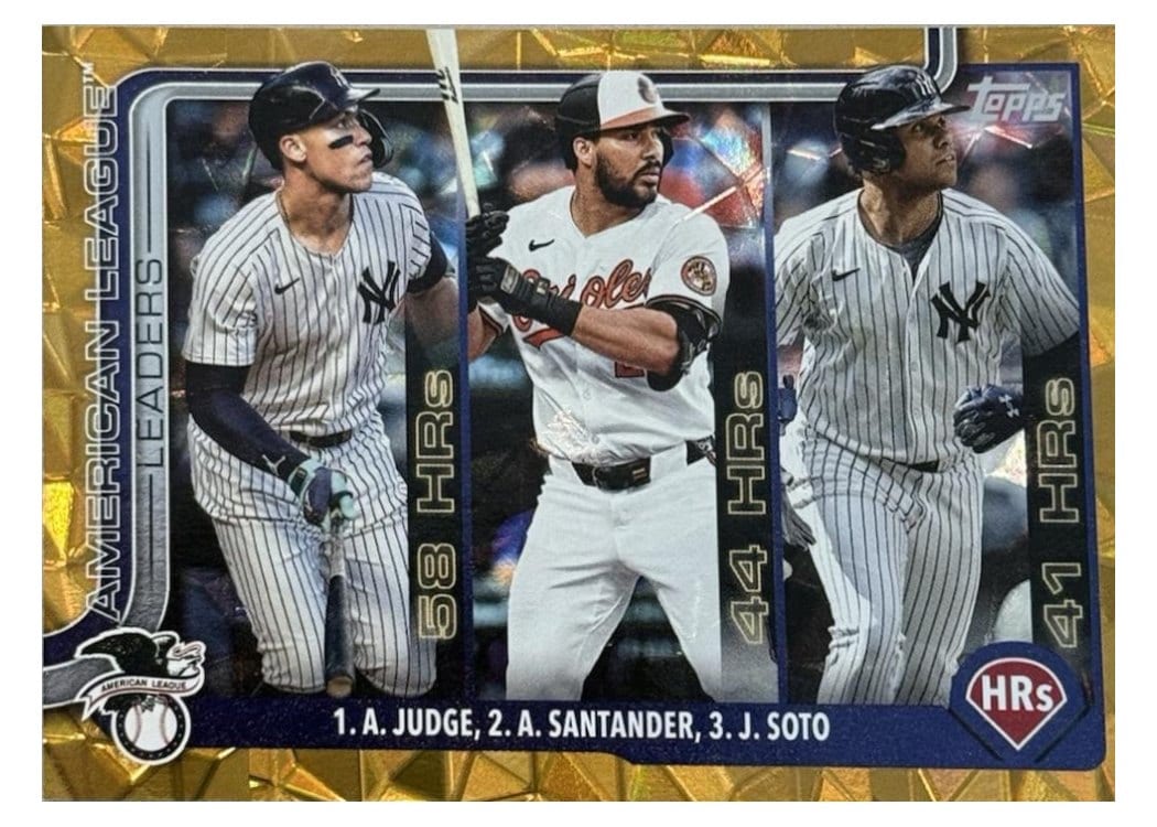 2025 Topps Aaron Judge / Juan Soto / Anthony Santander #79 card