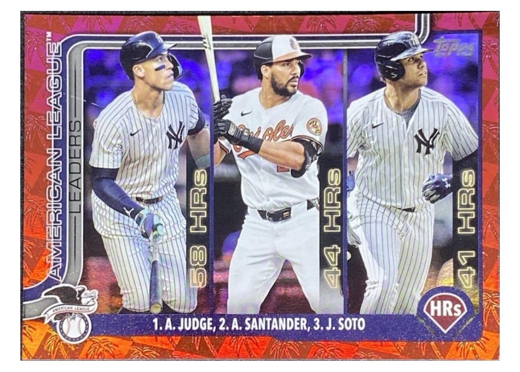 2025 Topps Aaron Judge / Juan Soto / Anthony Santander #79 card
