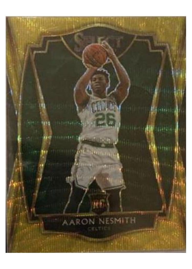2020-21 Panini Select Base Set Aaron Nesmith Gold Wave #190 card