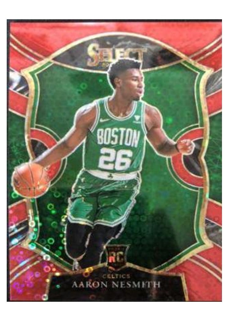 2020-21 Panini Select Base Set Aaron Nesmith Red Disco Prizm #190 card