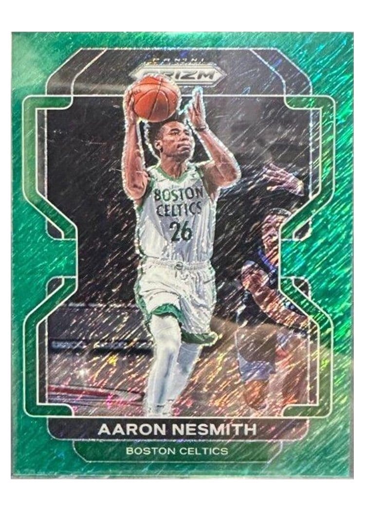 2021-22 Panini Prizm Base Set Aaron Nesmith Green Shimmer #94 card