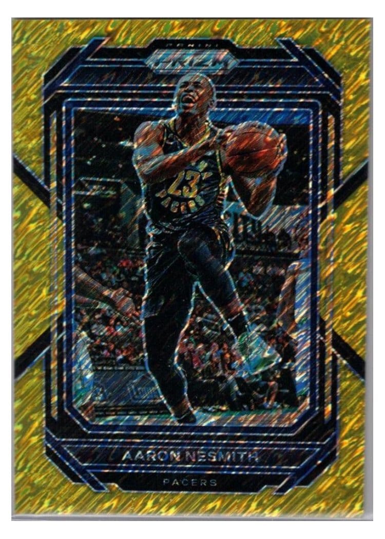 2022-23 Panini Prizm Base Set Aaron Nesmith Gold Shimmer Prizm #111 card