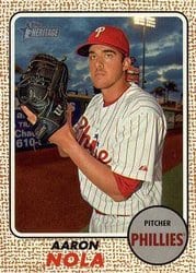 2017 Topps Heritage Base Set Aaron Nola #93 card