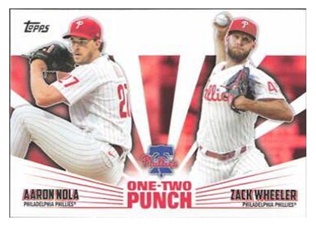 2023 Topps One-Two Punch Aaron Nola / Zack Wheeler #12P-10 card