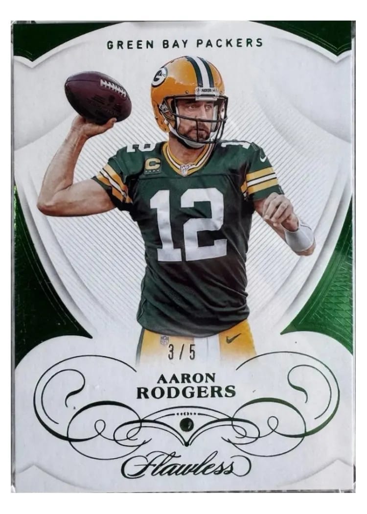 2019 Panini Flawless Base Ruby Aaron Rodgers #25 card