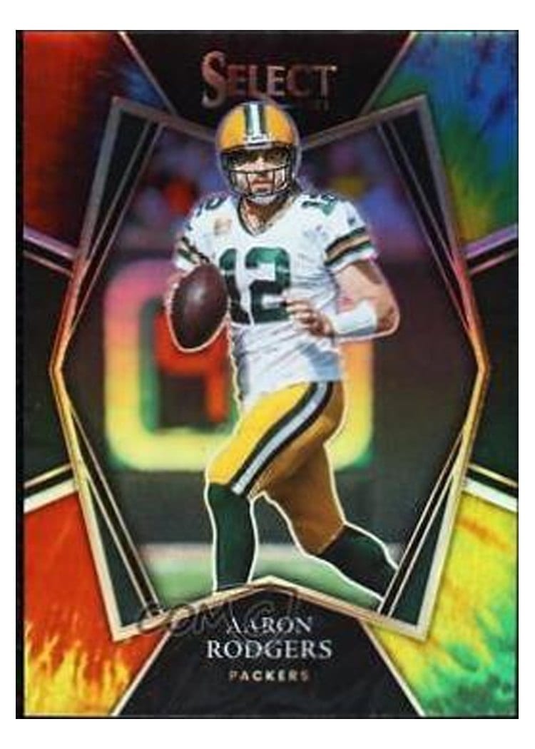 2021 Panini Select Base Set Aaron Rodgers Tie Dye #114 card