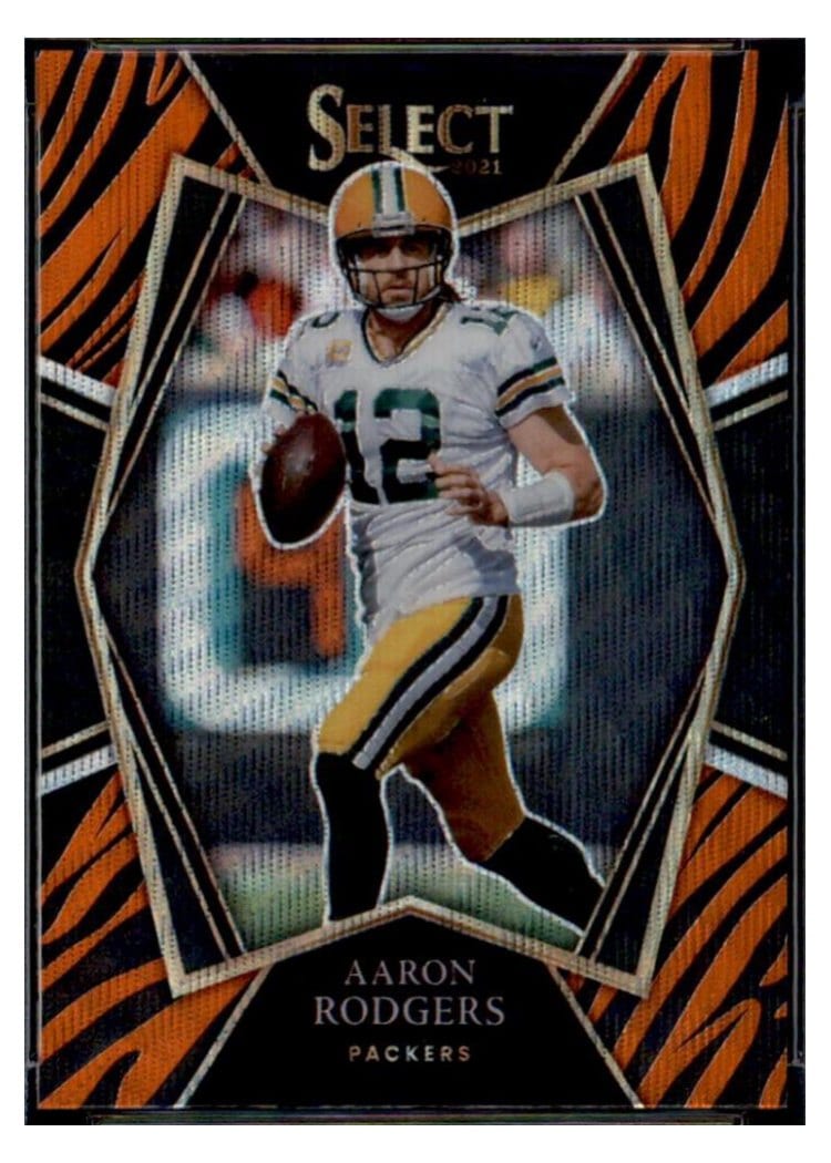 2021 Panini Select Base Set Aaron Rodgers Tiger #114 card