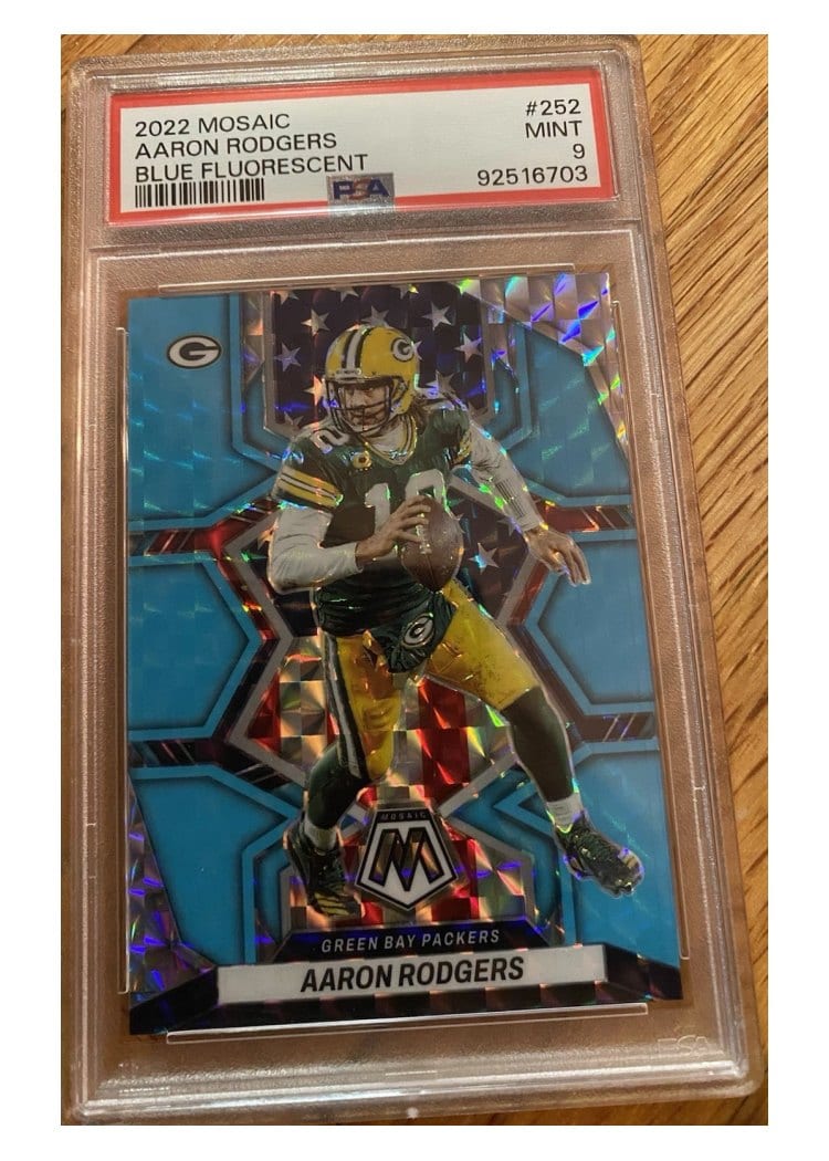 2022 Panini Mosaic Base Set Aaron Rodgers #252 card