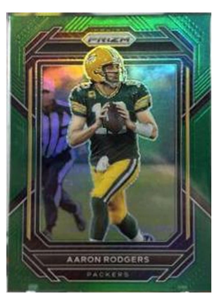 2022 Panini Prizm Base Set Aaron Rodgers Green #103 card