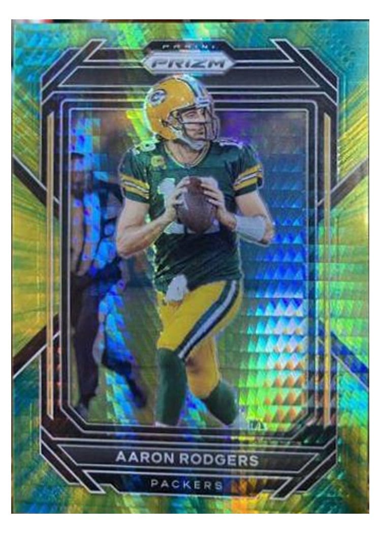 2022 Panini Prizm Base Set Aaron Rodgers Hyper #103 card