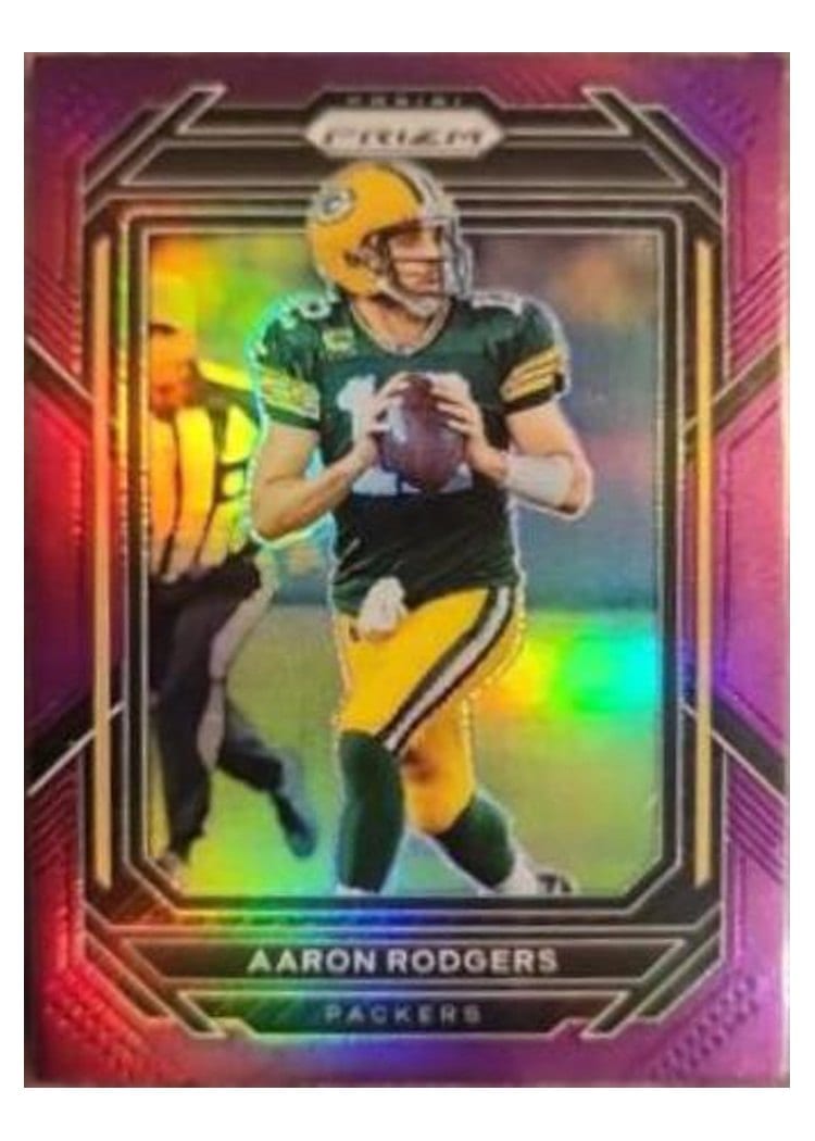 2022 Panini Prizm Base Set Aaron Rodgers Purple #103 card