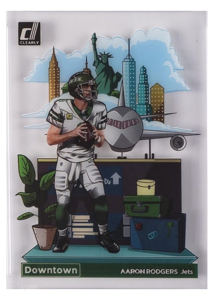 2023 Clearly Donruss Downtown Aaron Rodgers #1 card