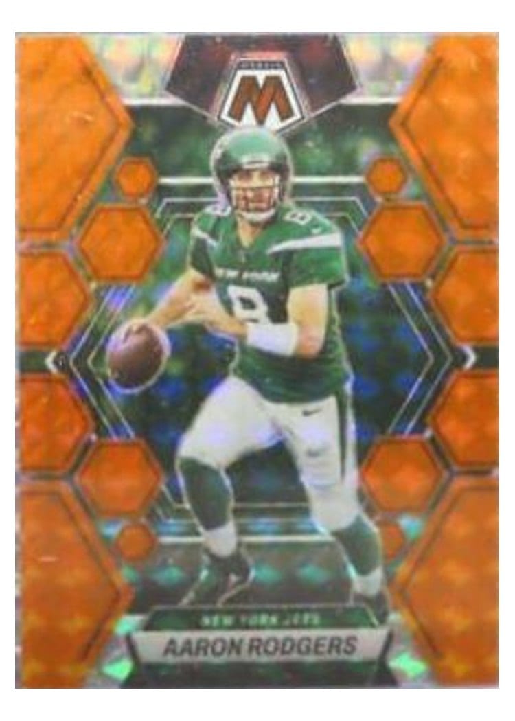 2023 Panini Mosaic Base Set Aaron Rodgers Orange #253 card