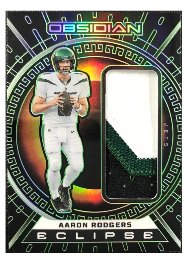2023 Panini Obsidian Eclipse Aaron Rodgers Green #ECL-ARO card