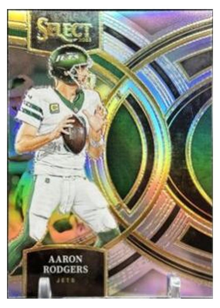 2023 Panini Select Base Set Aaron Rodgers Silver Prizm #121 card