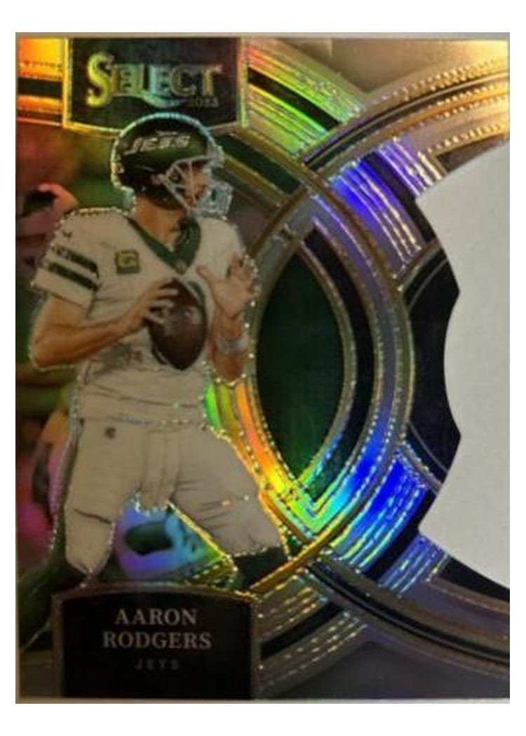 2023 Panini Select Base Set Aaron Rodgers Silver Prizm Die-Cut #121 card