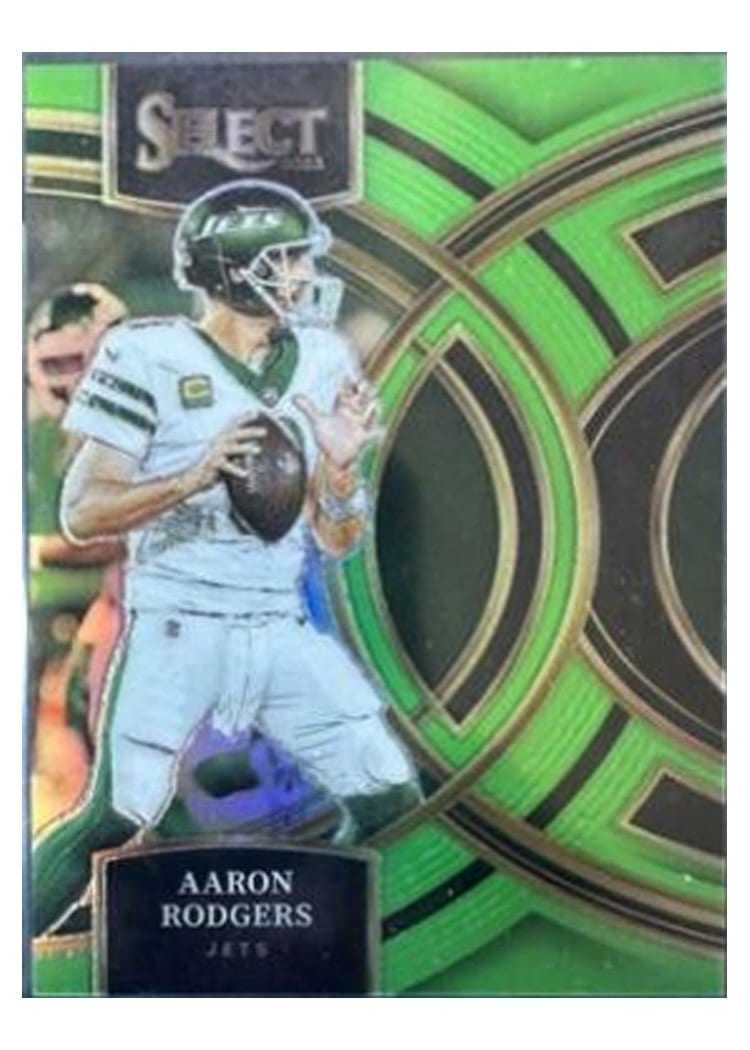 2023 Panini Select Base Set Aaron Rodgers Green #121 card