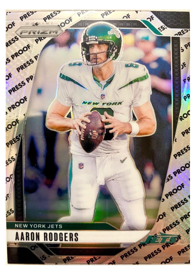 2024 Panini Prizm Base Set Aaron Rodgers Press Proof #222 card