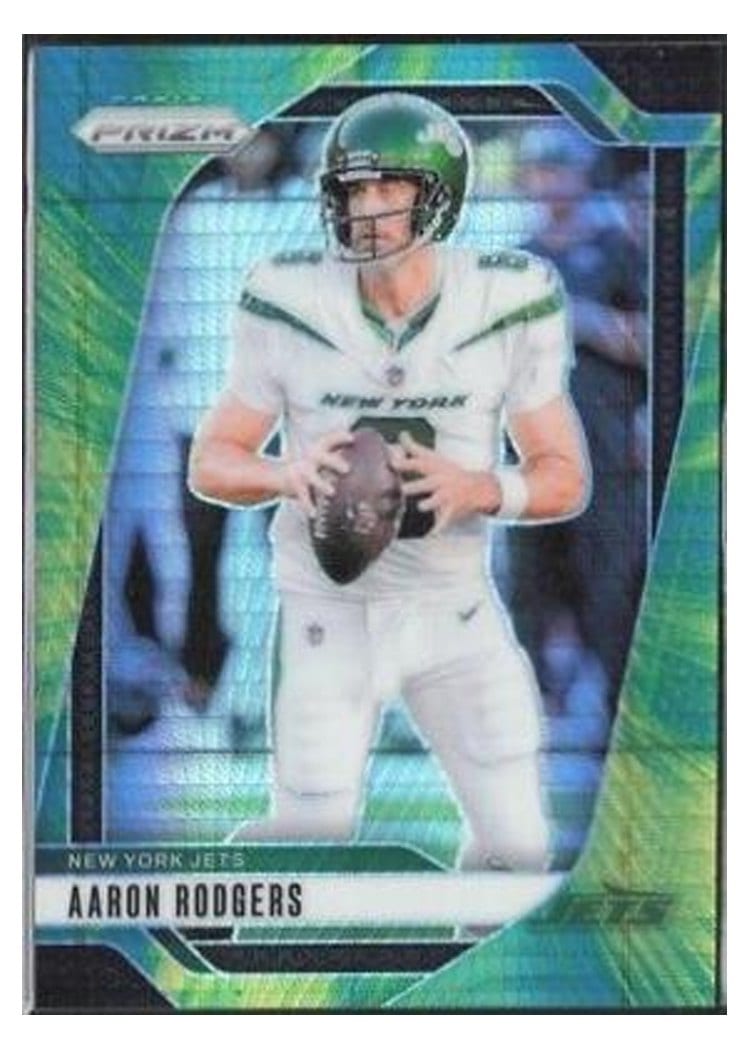2024 Panini Prizm Base Set Aaron Rodgers Hyper #222 card