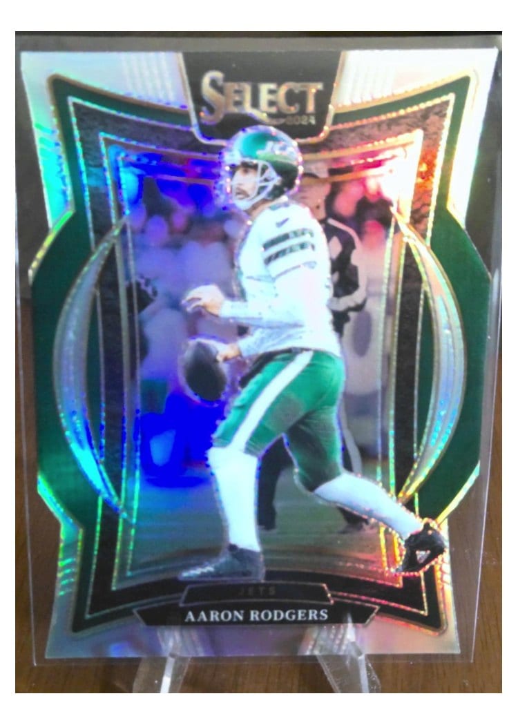 2024 Panini Select Aaron Rodgers Silver Prizm Die-Cut #40 card